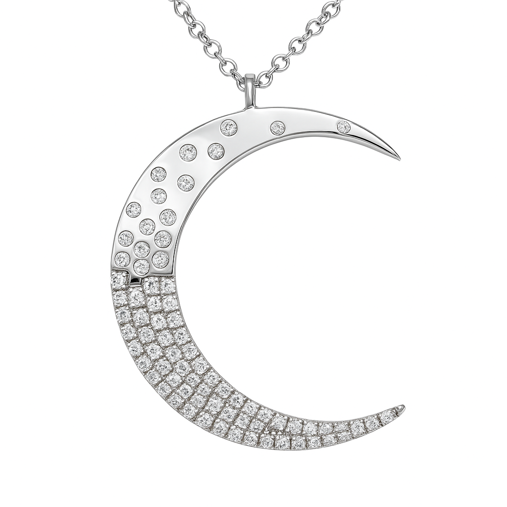 14K White Gold Diamond Pendant, 0.23ct