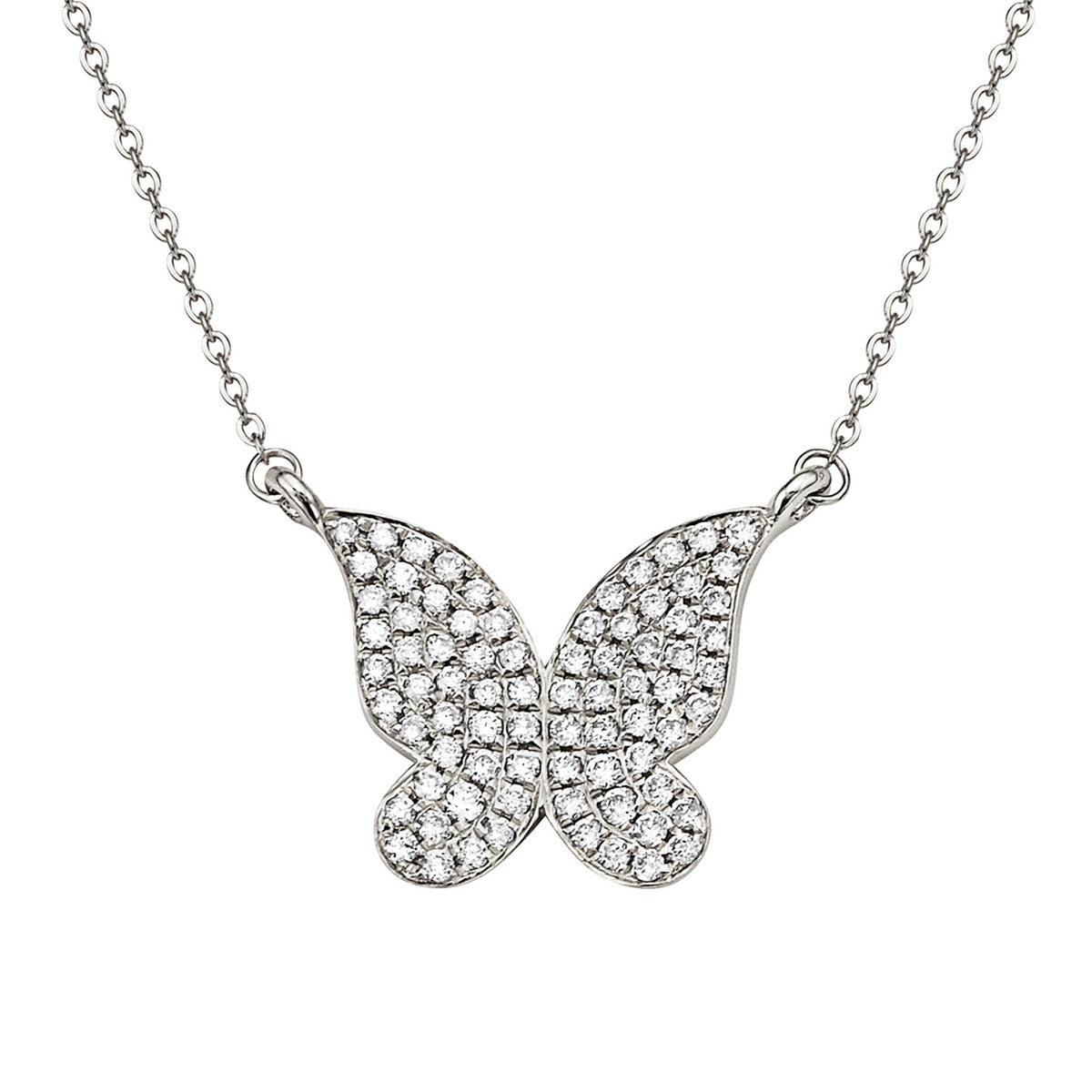 14K White Gold Diamond Pendant, 0.21ct
