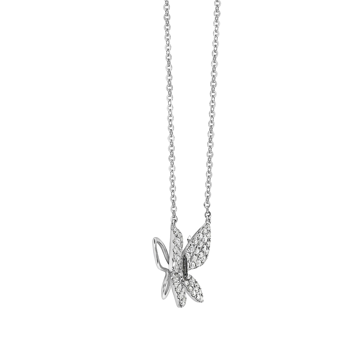14K Rose Gold Diamond Necklace
