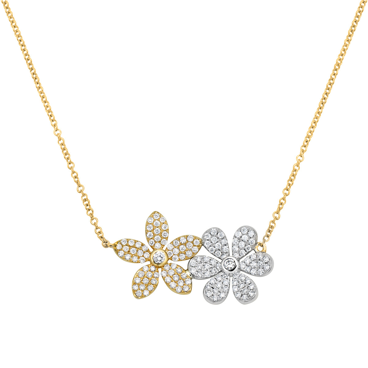 14K Yellow Gold Diamond Pendant, 0.44ct