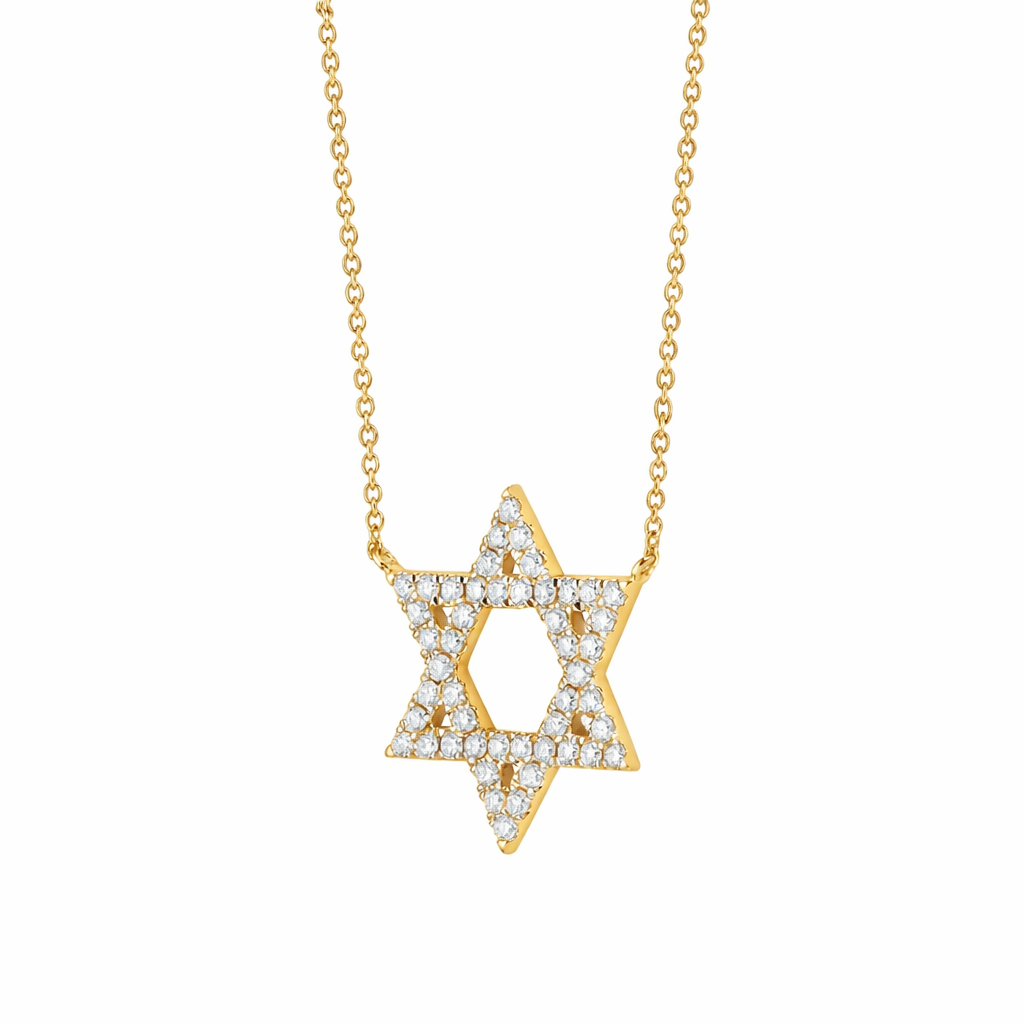 14K Yellow Gold Diamond Pendant, 0.54ct