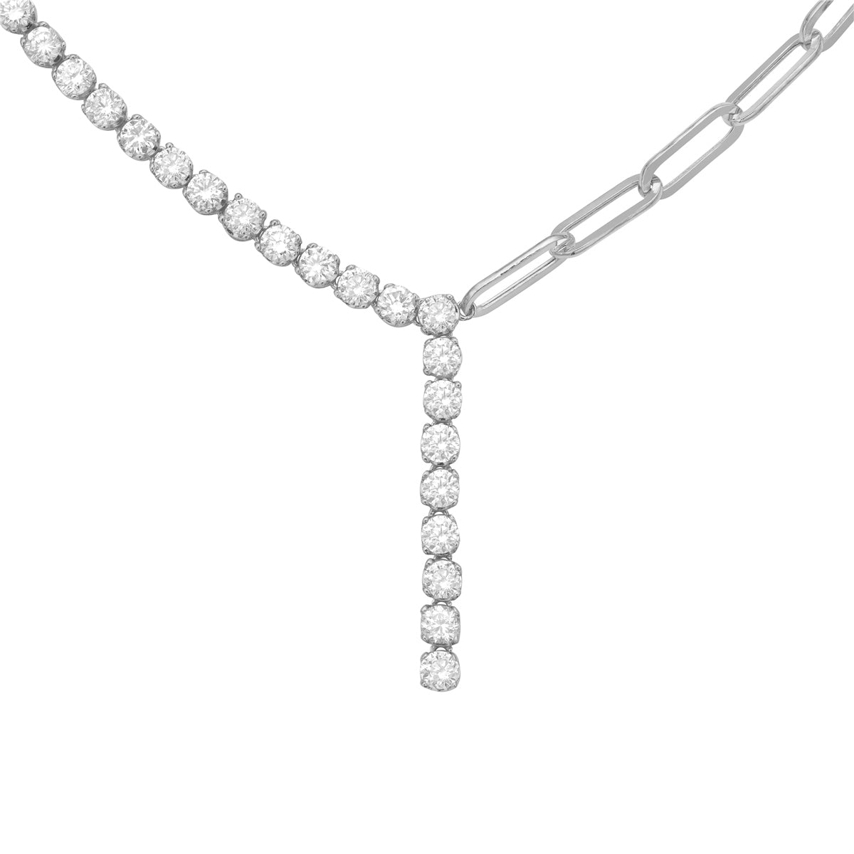 14K White Gold Diamond Pendant, 3ct