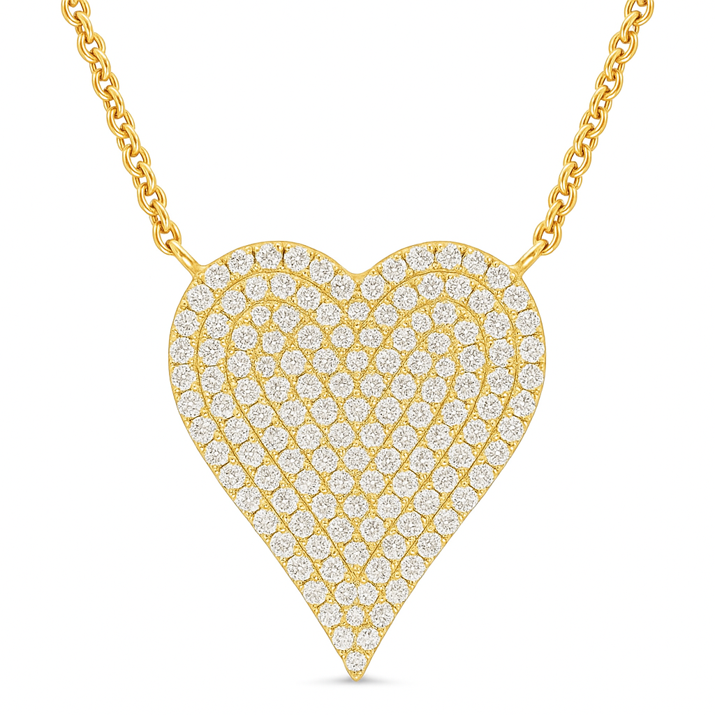 14K Yellow Gold Diamond Pendant, 0.43ct