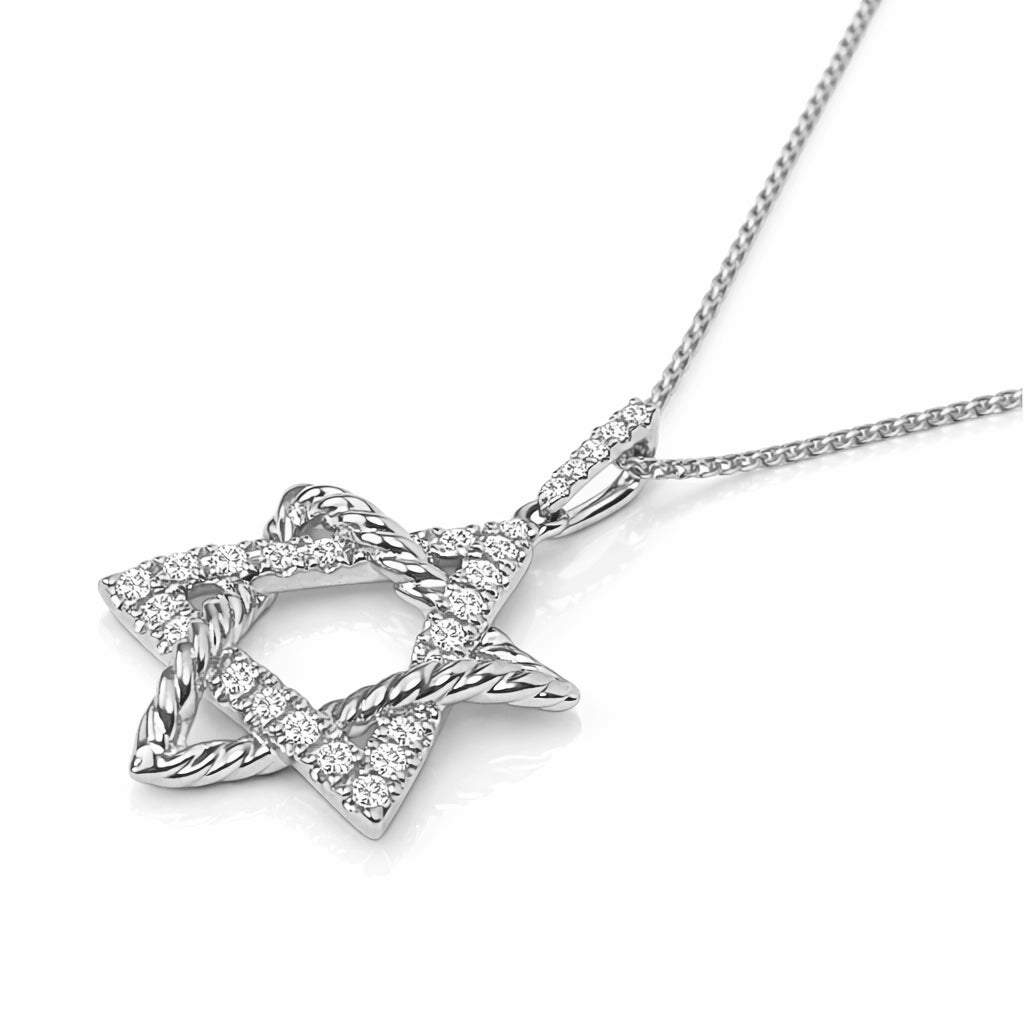 14K White Gold Diamond Necklace, 0.25ct