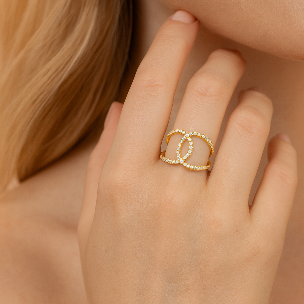 14K Yellow Gold Overlay Ring, 0.5ct