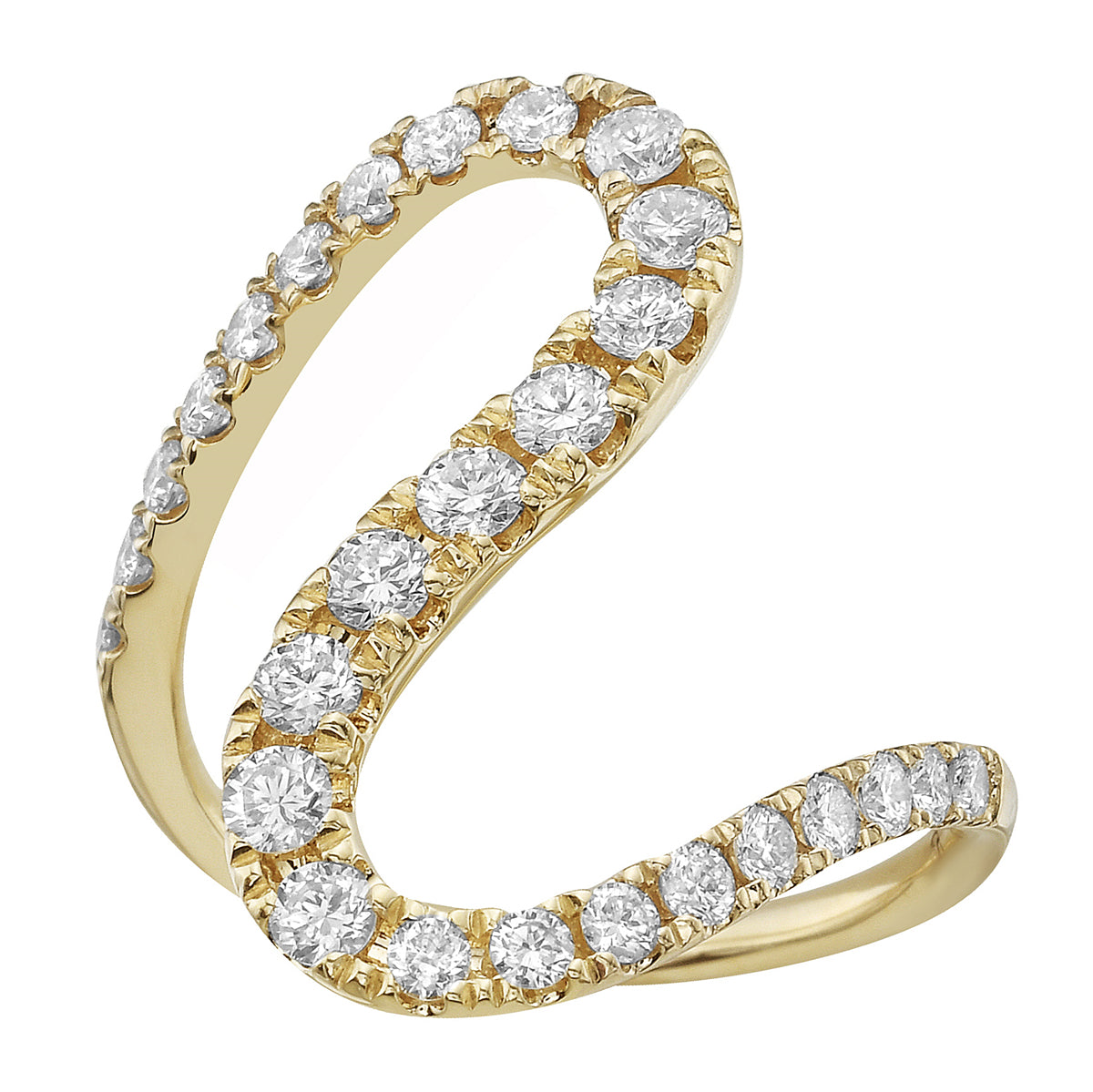 14K Yellow Gold Infinity Ring, 0.82ct