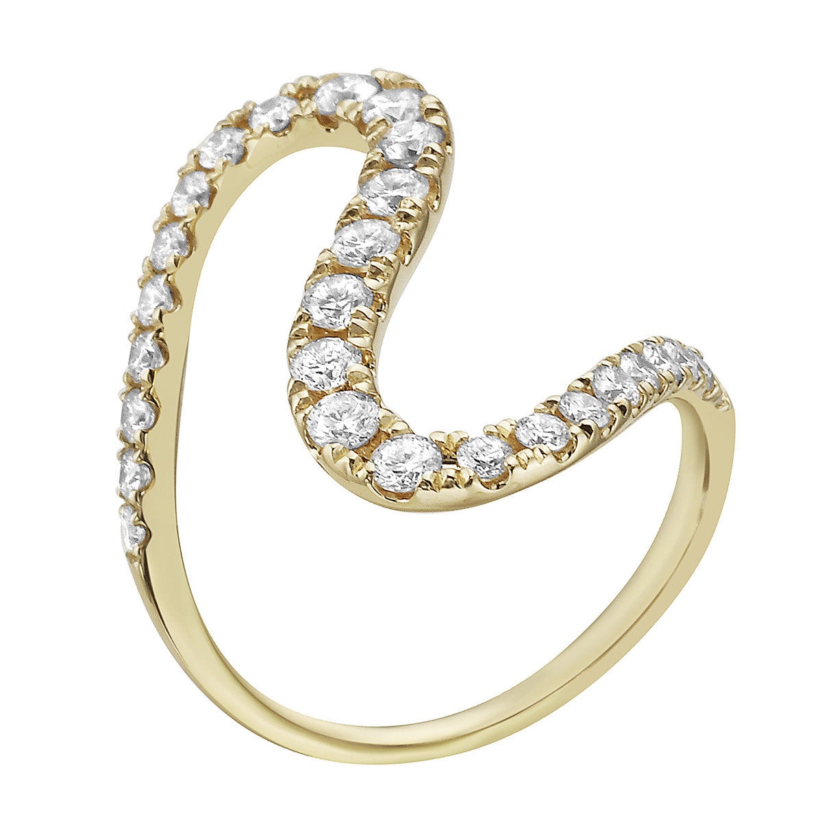 14K Yellow Gold Infinity Ring, 0.82ct
