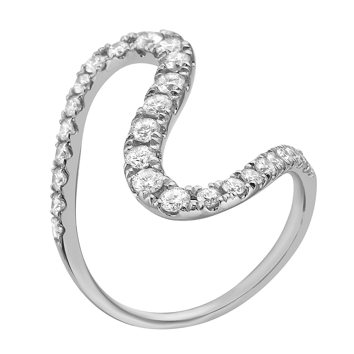 18K White Gold Fashion Diamond Ring, 0.79ct