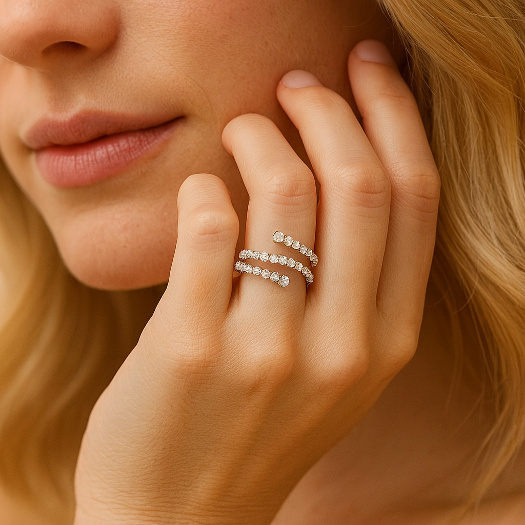 14K White Gold Reach For It Ring, 0.8ct