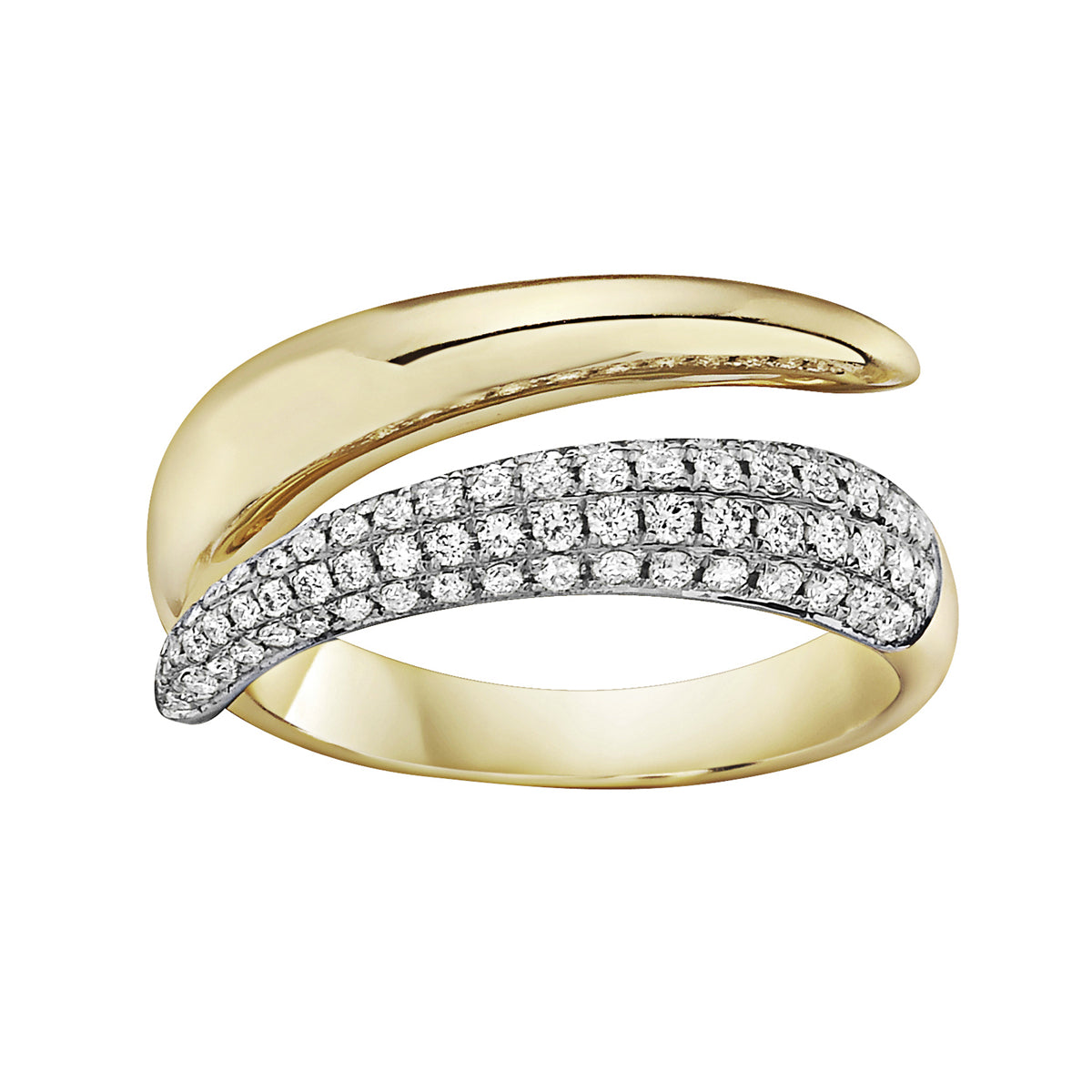 14K Yellow Gold Grip Ring, 0.42ct