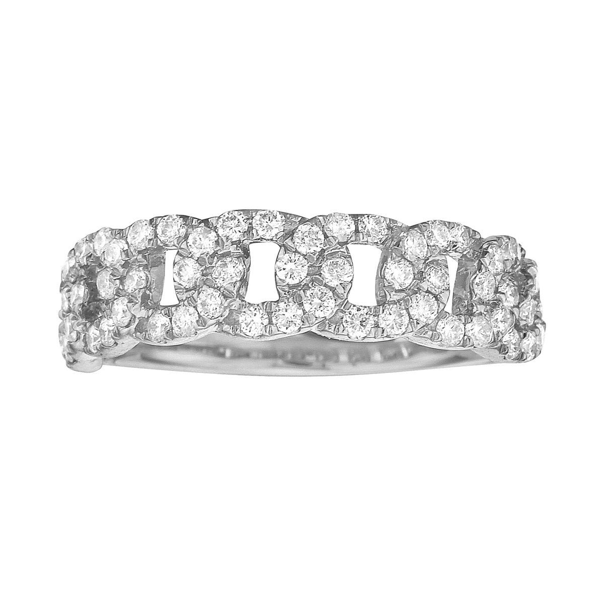 14K White Gold Diamond Ring, 0.55ct