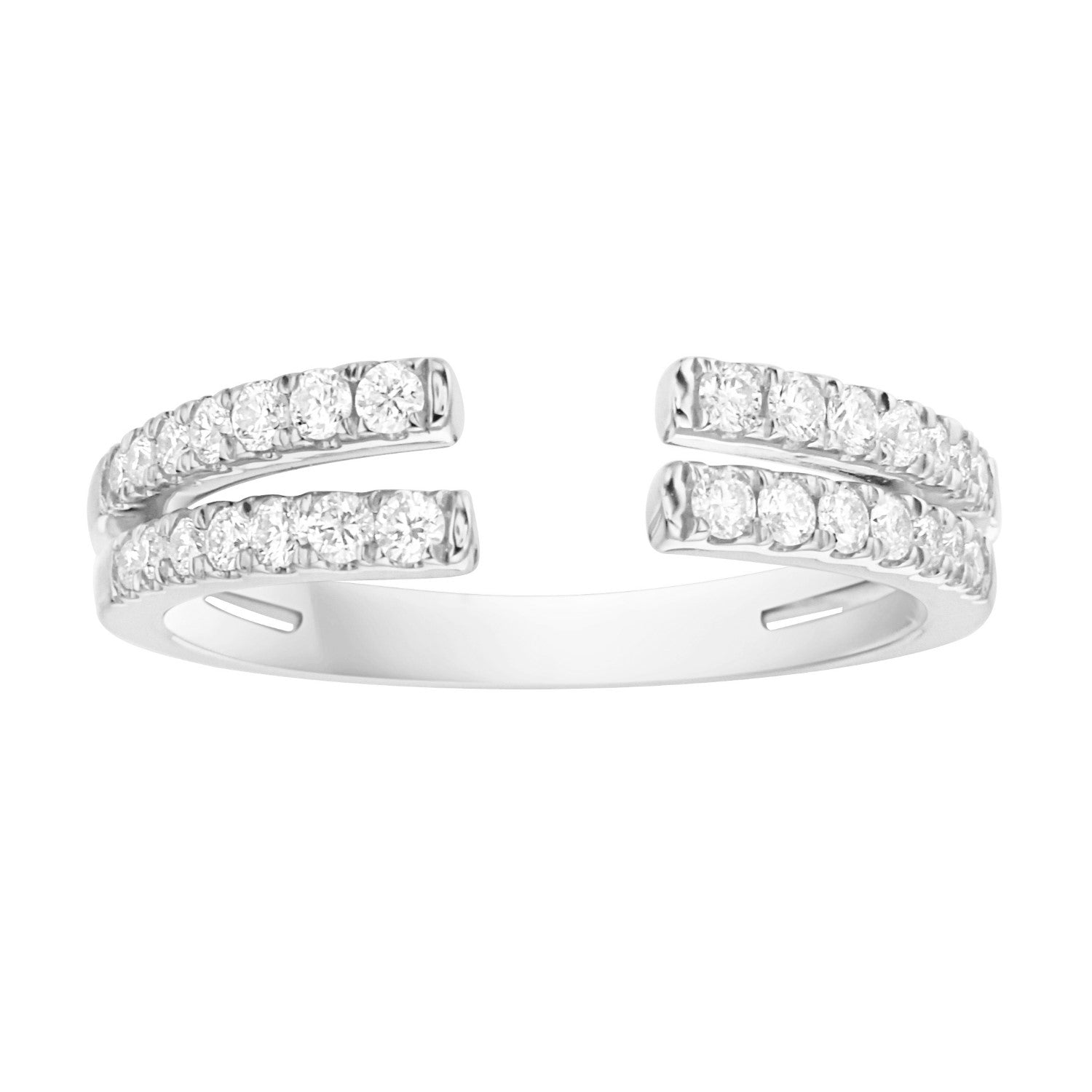 14K White Gold Split Claw Ring, 0.31ct