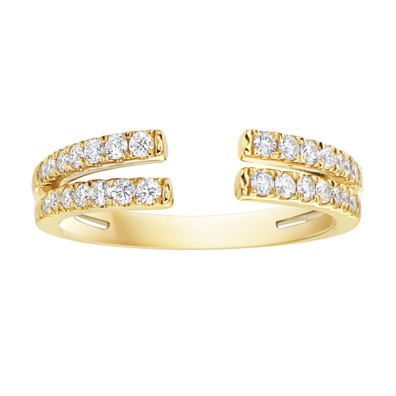 14K Yellow Gold Split Claw Ring, 0.31ct
