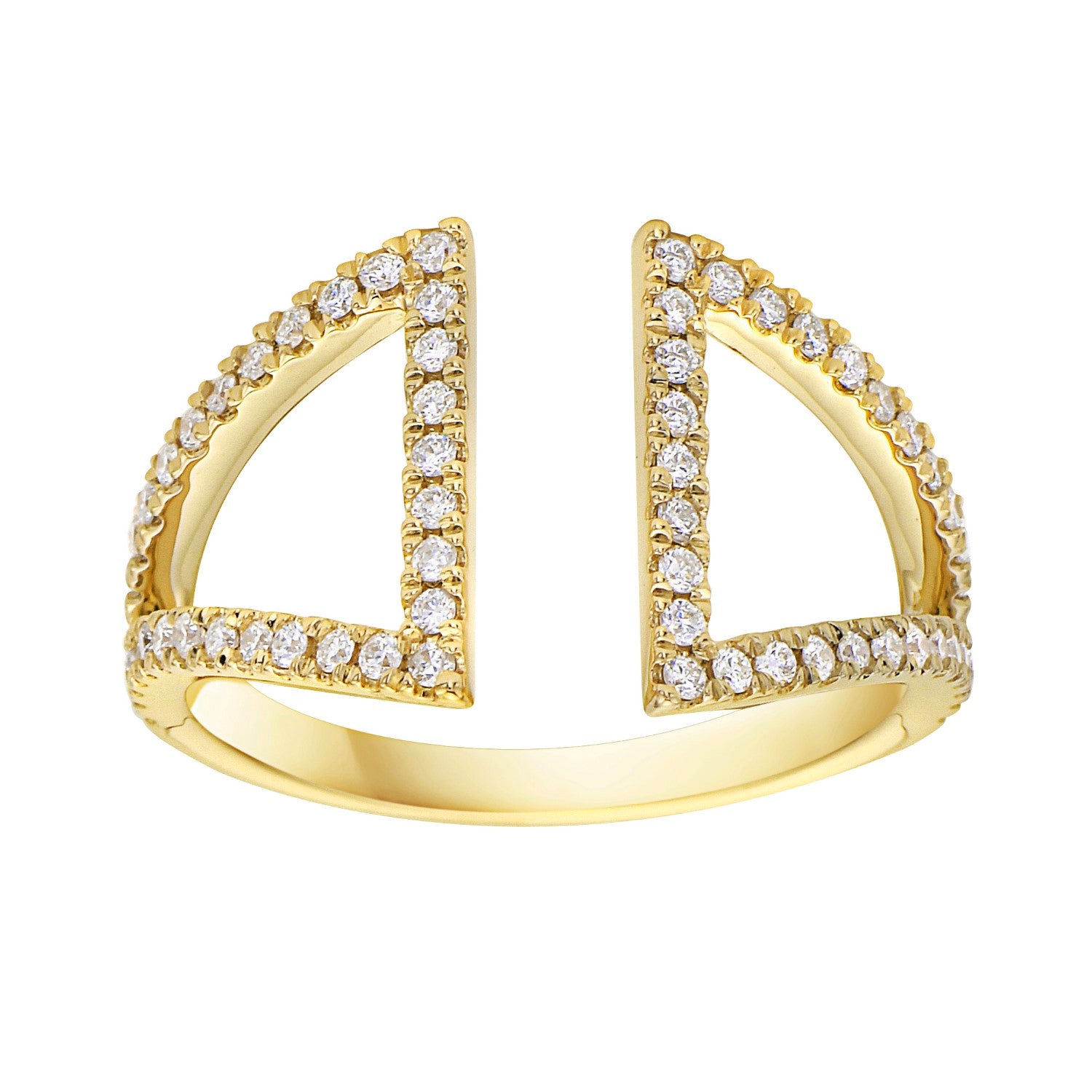 14K Yellow Gold Prism Ring, 0.37ct