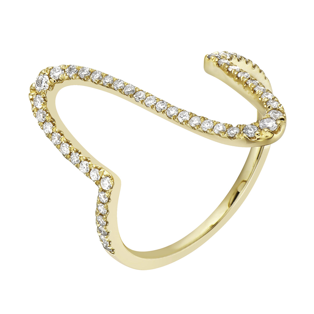 14K Yellow Gold Diamond Ring, 0.28ct
