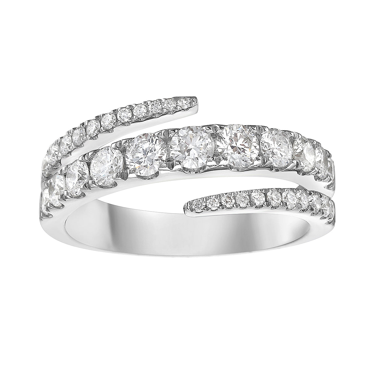 14K White Gold Diamond Ring, 0.94ct