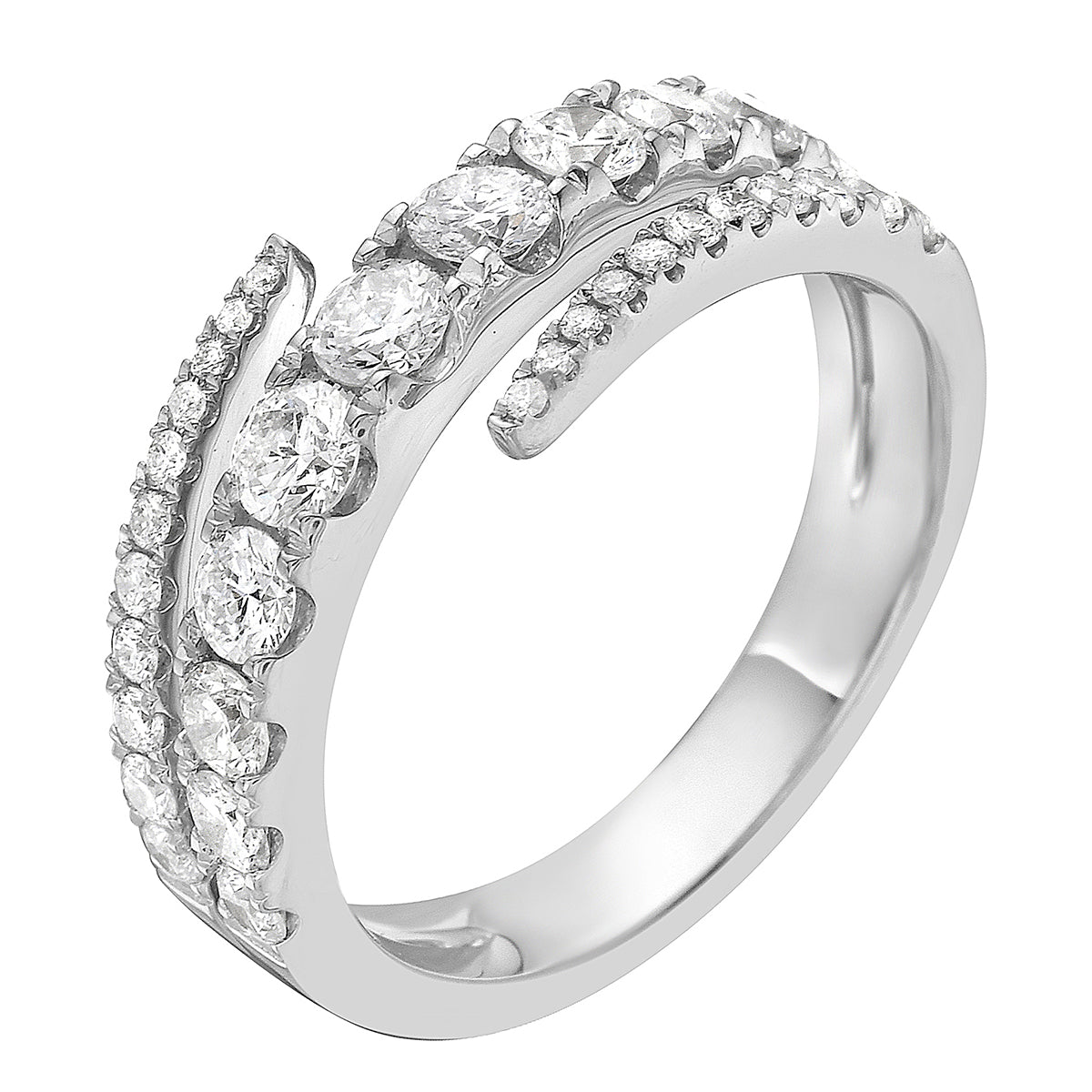 14K White Gold Diamond Ring, 0.94ct