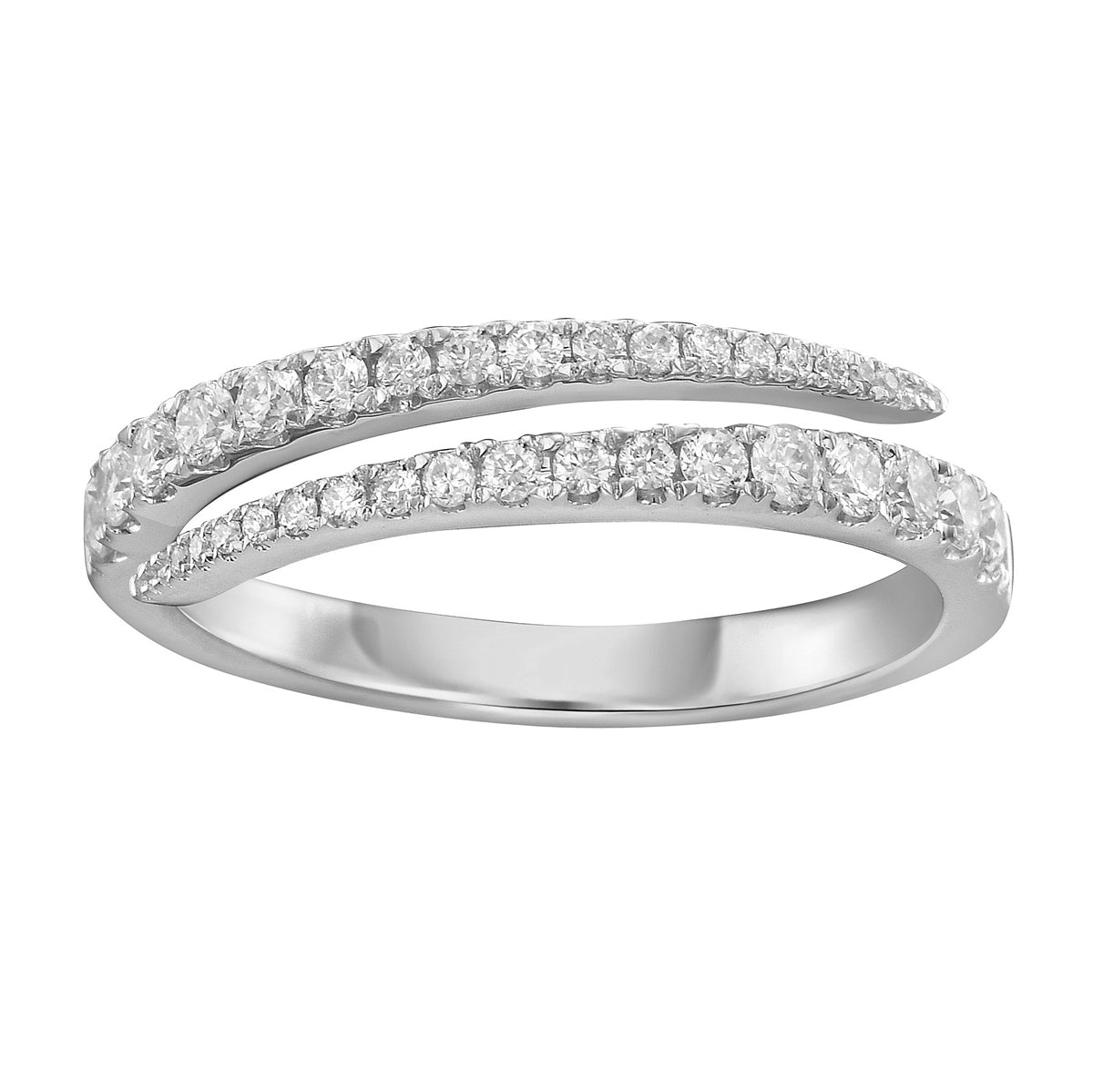 14K White Gold Diamond Ring, 0.37ct
