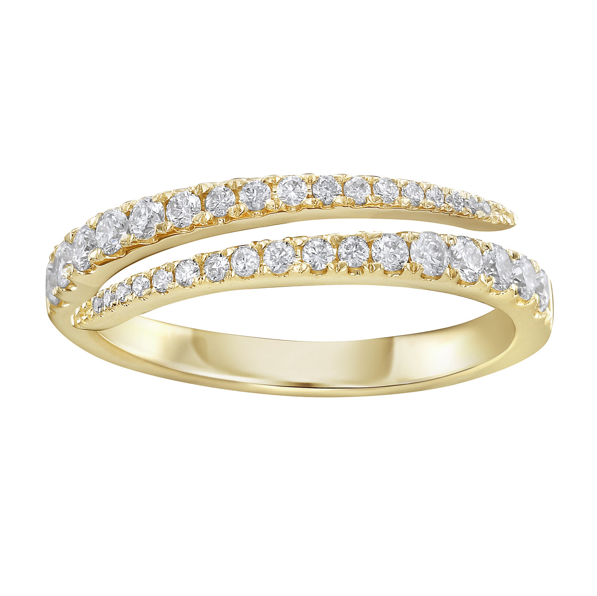 14K Yellow Gold Diamond Ring, 0.37ct