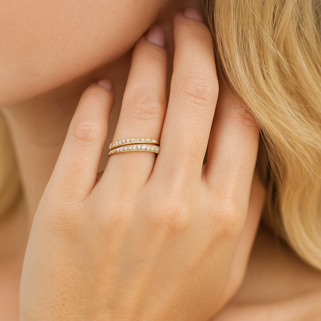 14K Yellow Gold Diamond Ring, 0.37ct