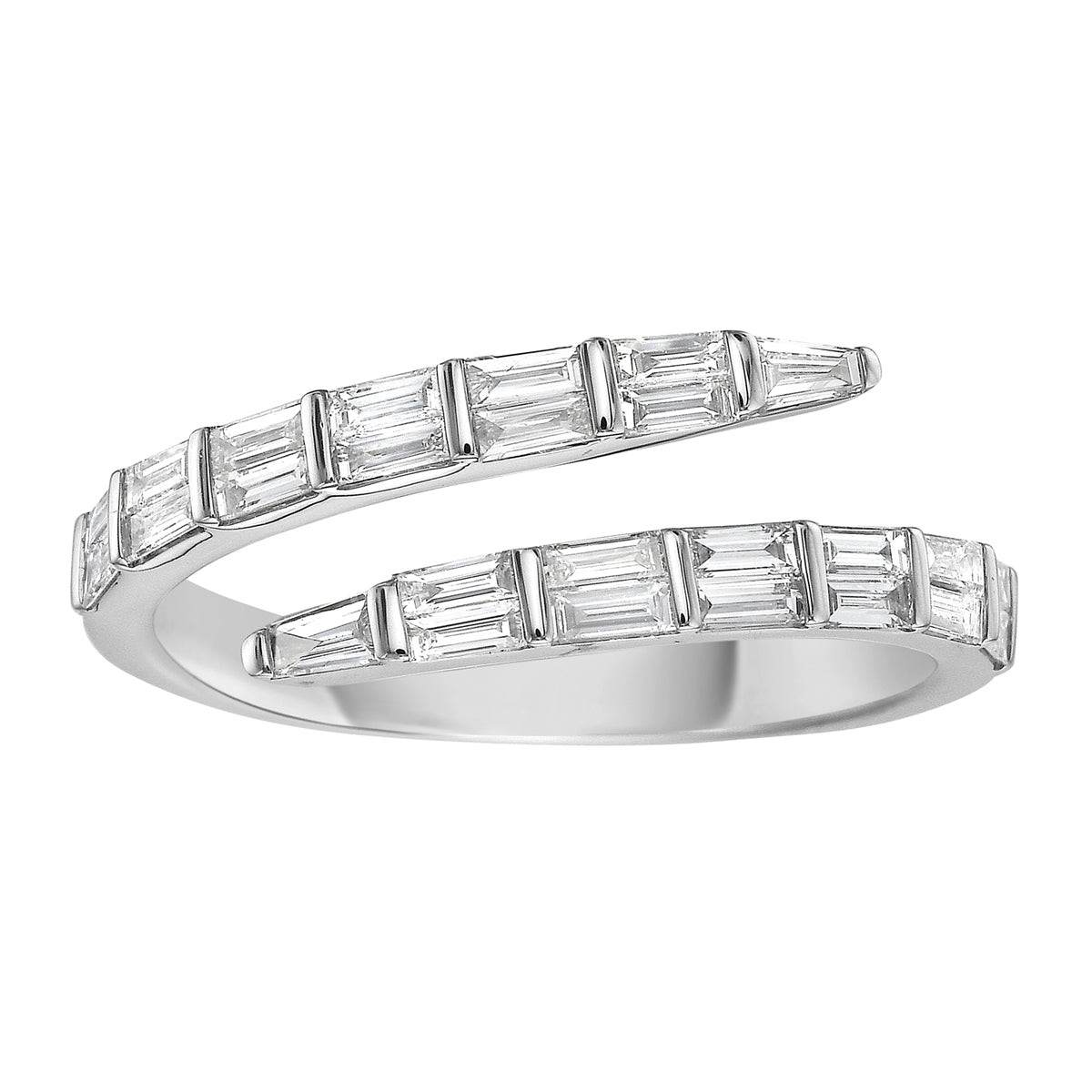 14K White Gold Diamond Ring, 0.59ct