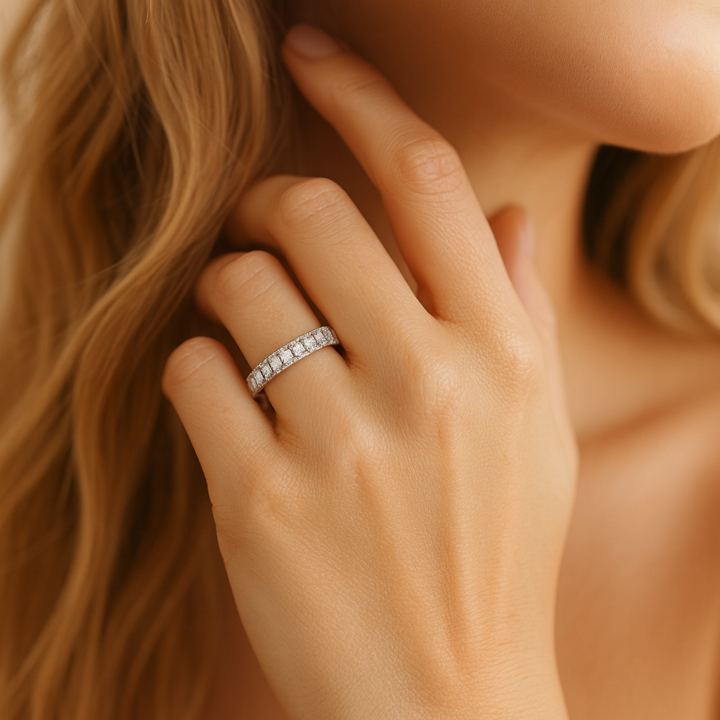 14K White Gold Diamond Ring, 0.56ct