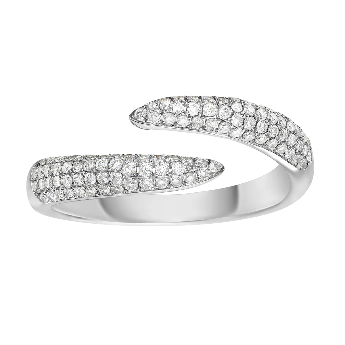 14K White Gold Diamond Ring, 0.37ct