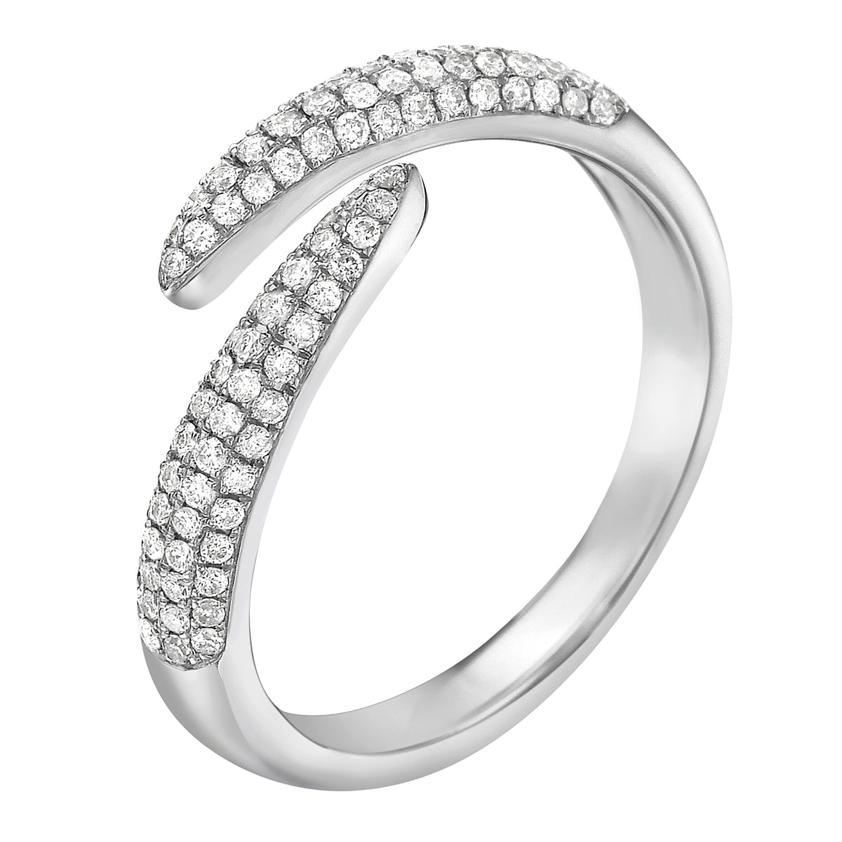 14K White Gold Diamond Ring, 0.37ct
