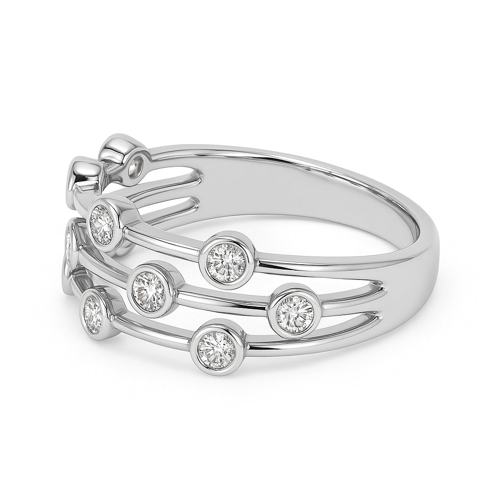 14K White Gold Diamond Ring, 0.42ct