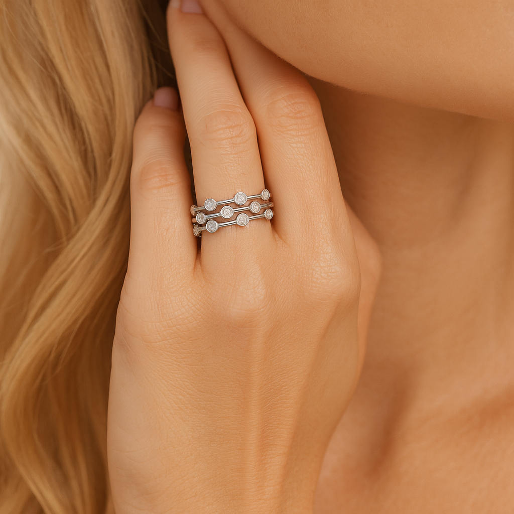 14K White Gold Diamond Ring, 0.42ct