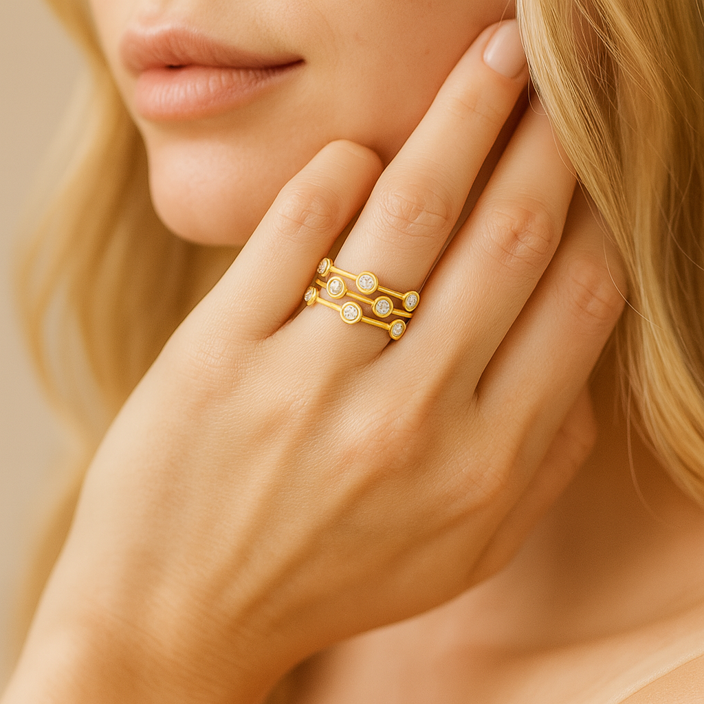 14K Yellow Gold Diamond Ring, 0.42ct