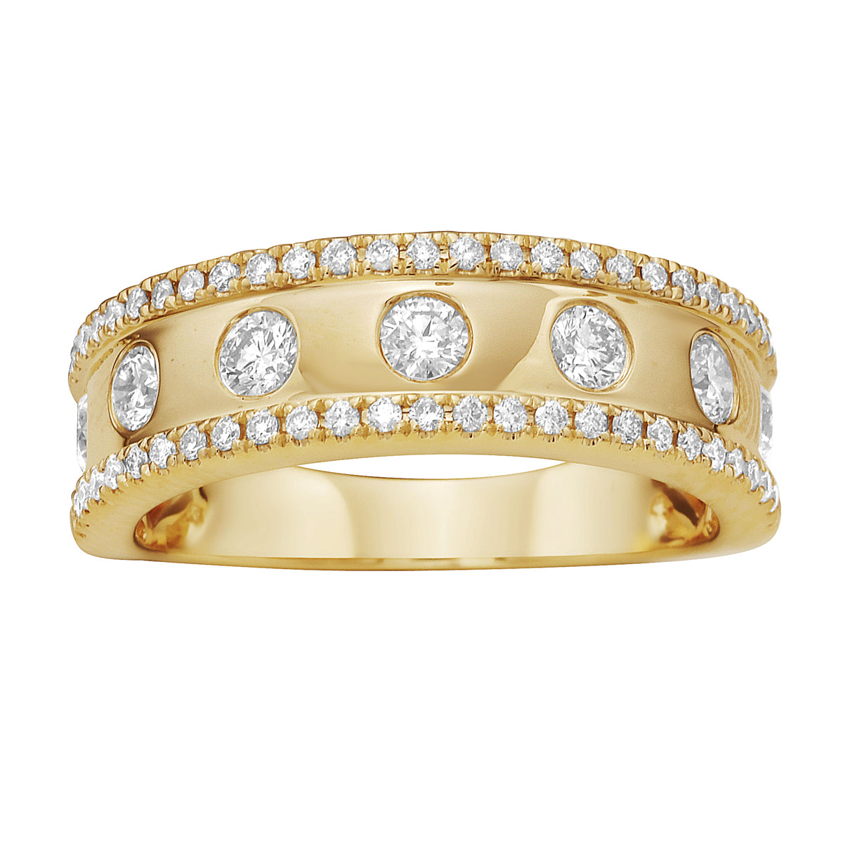 14K Yellow Gold Diamond Ring, 0.65ct