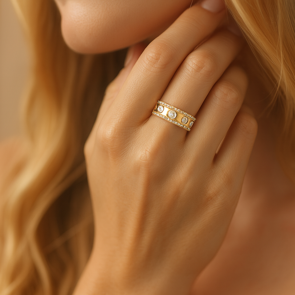 14K Yellow Gold Diamond Ring, 0.65ct