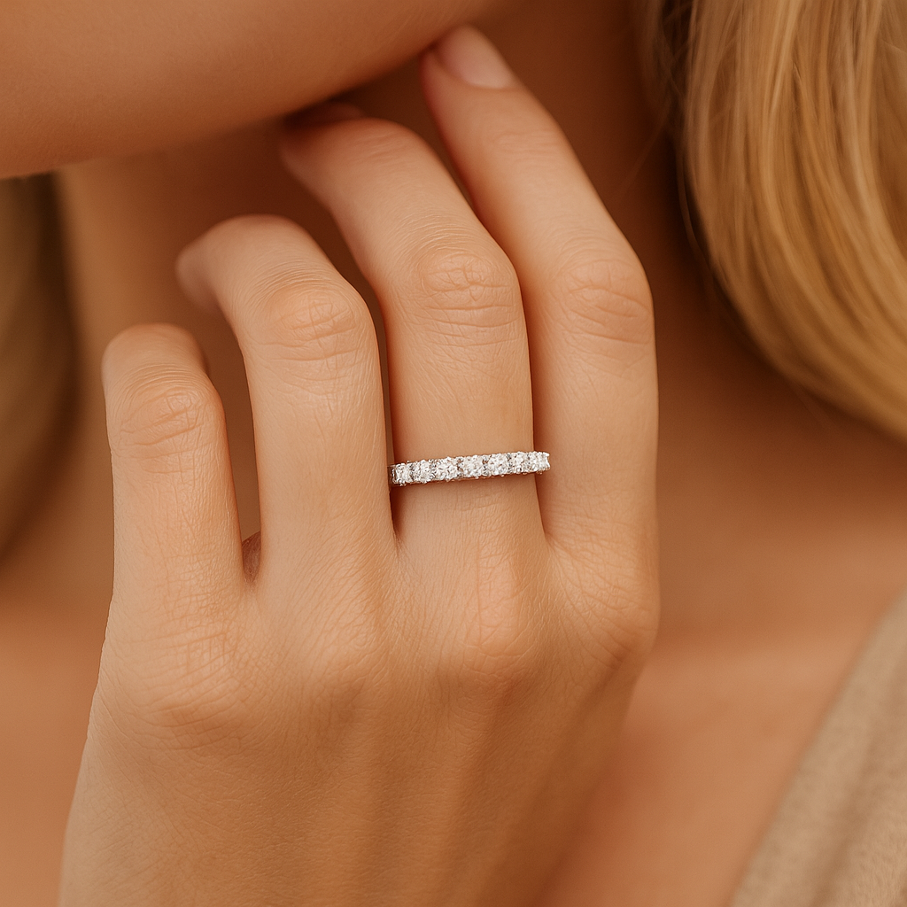 14K White Gold Diamond Ring, 0.56ct