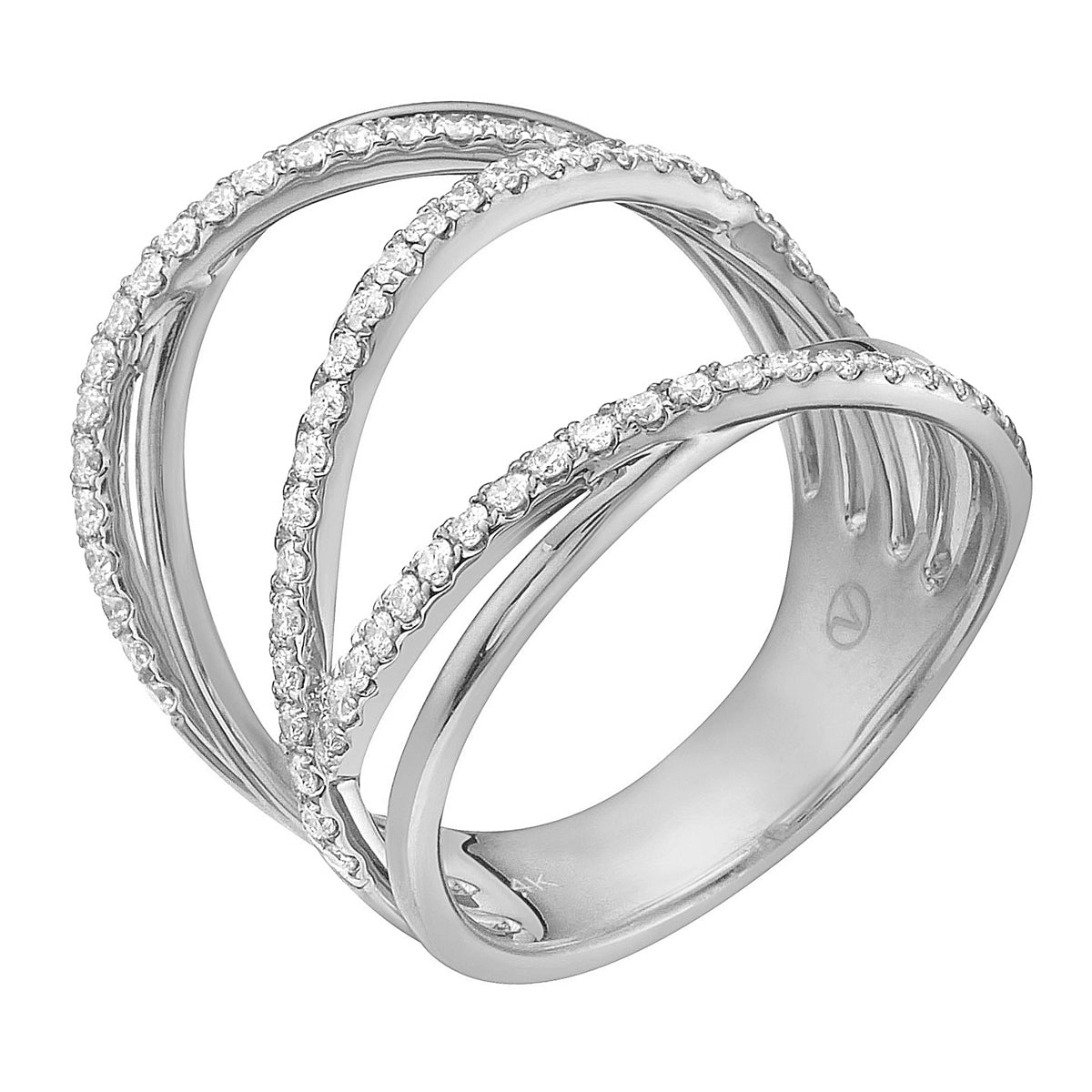 14K White Gold Diamond Ring, 0.60ct
