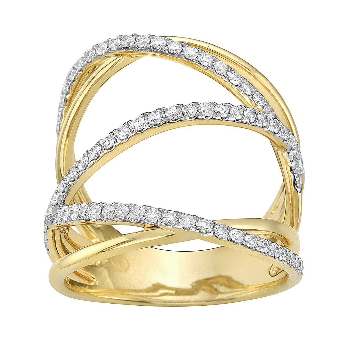 14K Yellow Gold Diamond Ring, 0.60ct