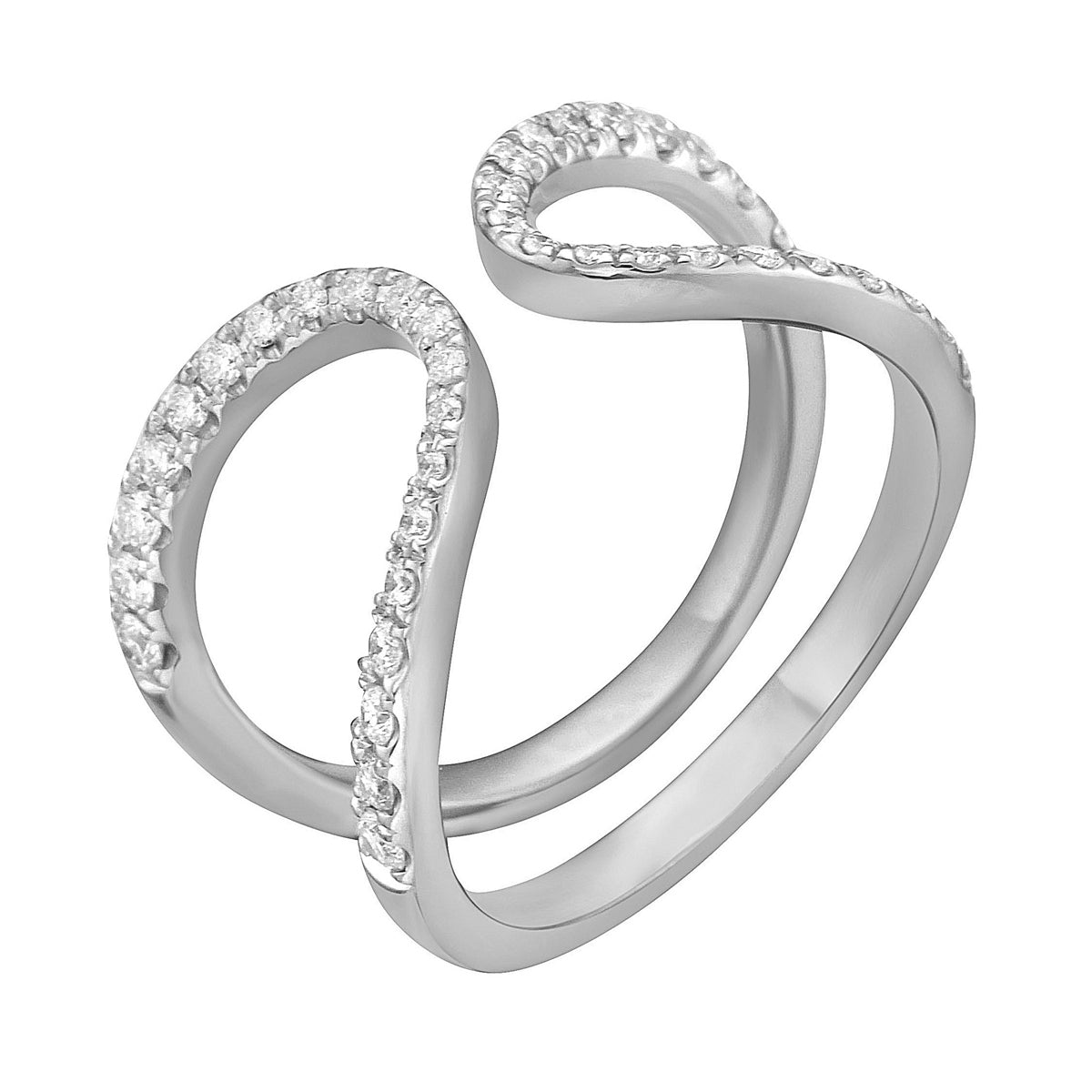 14K White Gold Diamond Ring, 0.43ct