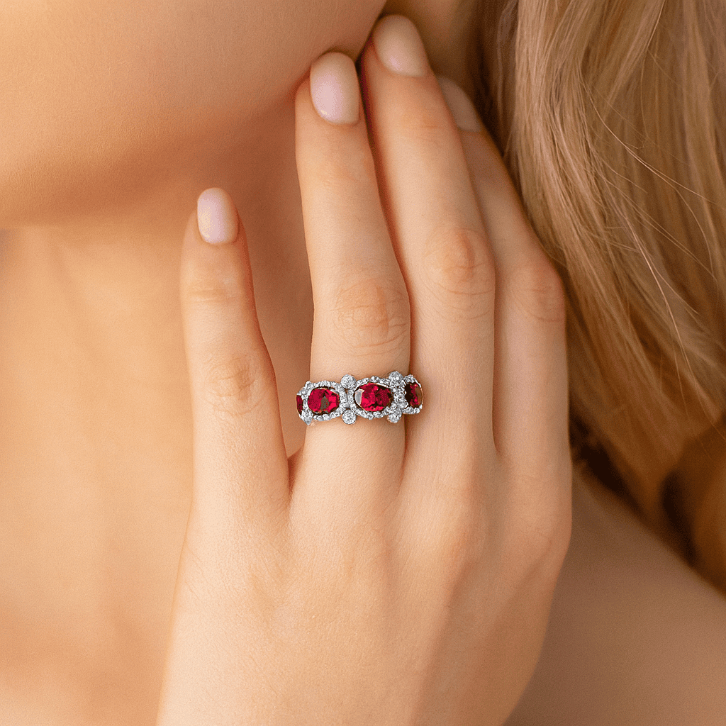 14K White Gold Ruby Ring, 1.93ct