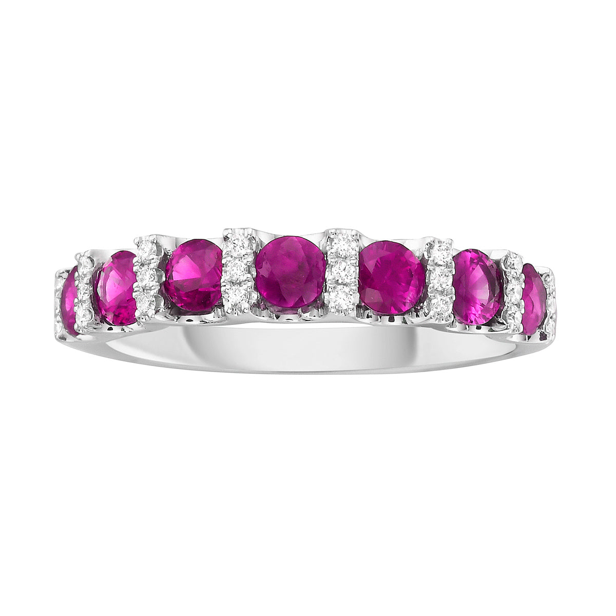 14K White Gold Pink Sapphire Ring, 0.81ct