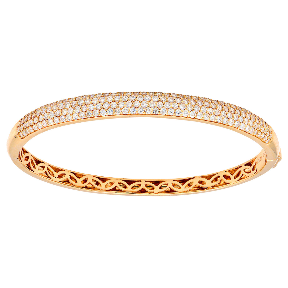 18K Rose Gold Diamond Bangle, 2.32ct