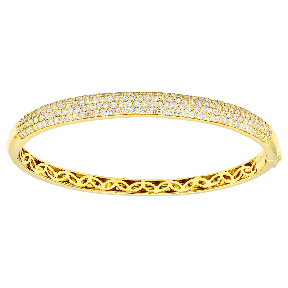 18K Yellow Gold Diamond Bangle, 2.48ct