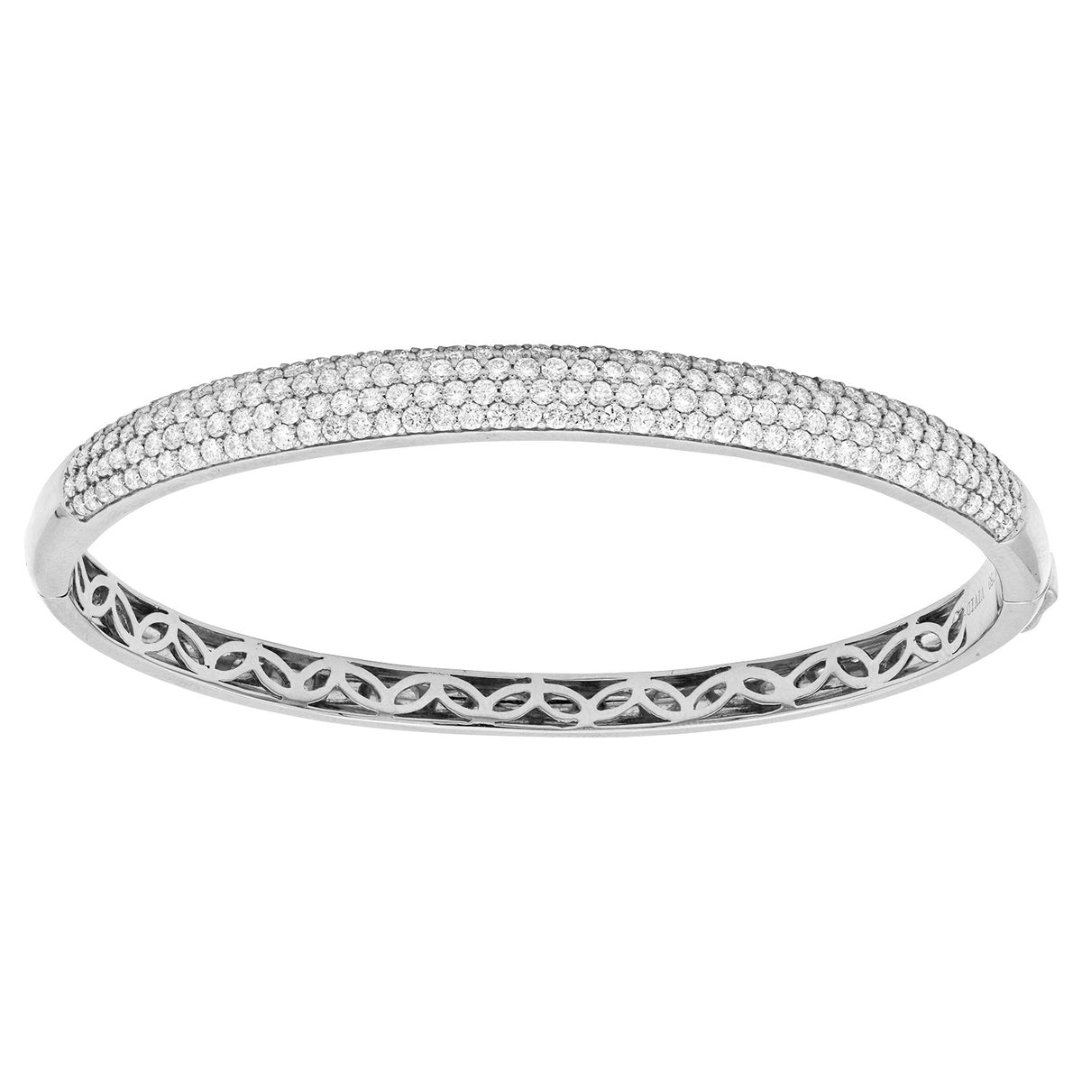 18K White Gold Diamond Bangle, 2.26ct