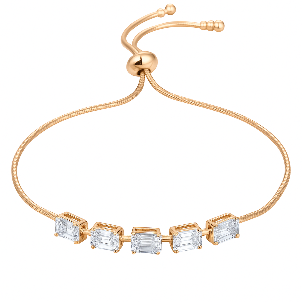 18K Yellow Gold Baguette Illusion Bracelet, 0.92ct
