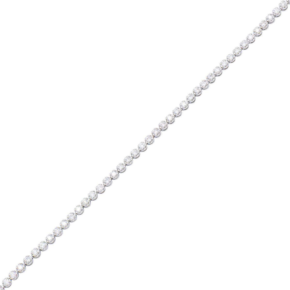 18K White Gold Diamond Bracelet, 1ct