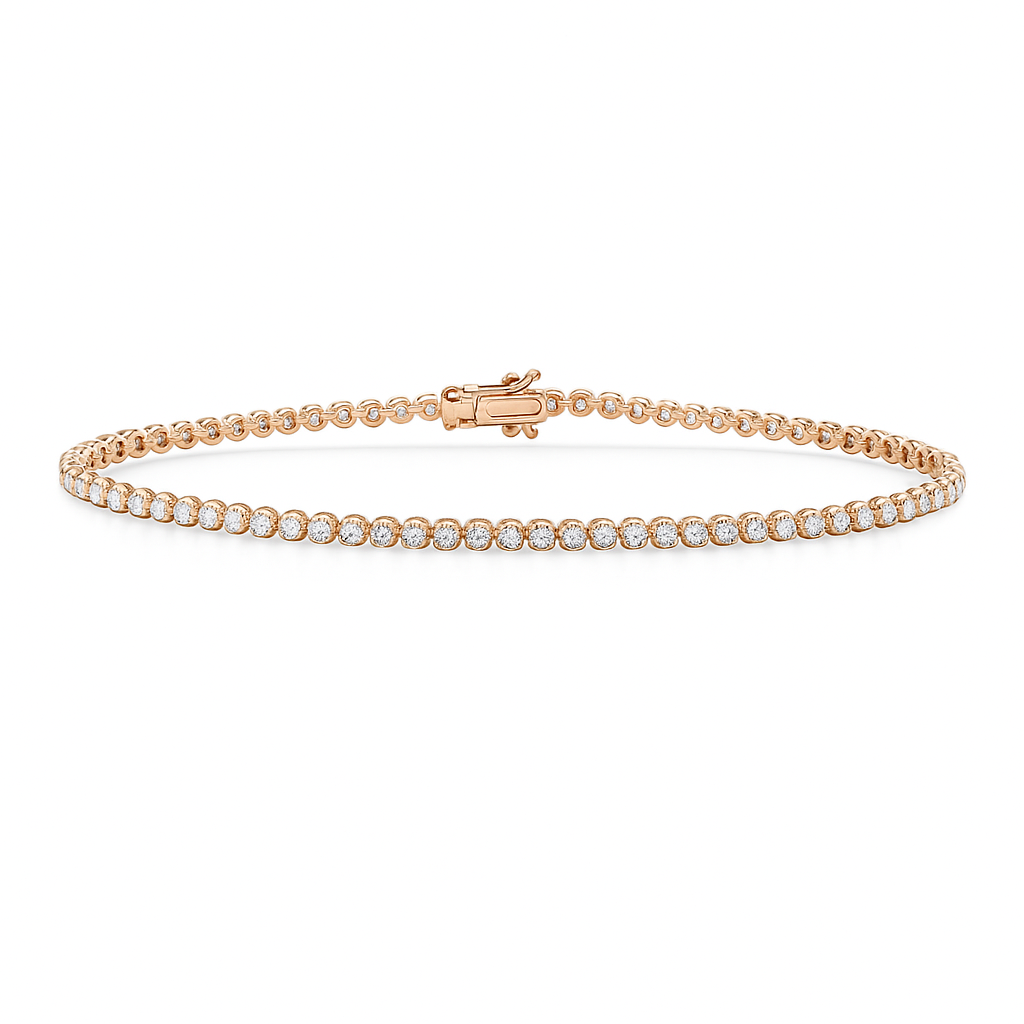 18K Rose Gold Diamond Bracelet, 1.05ct