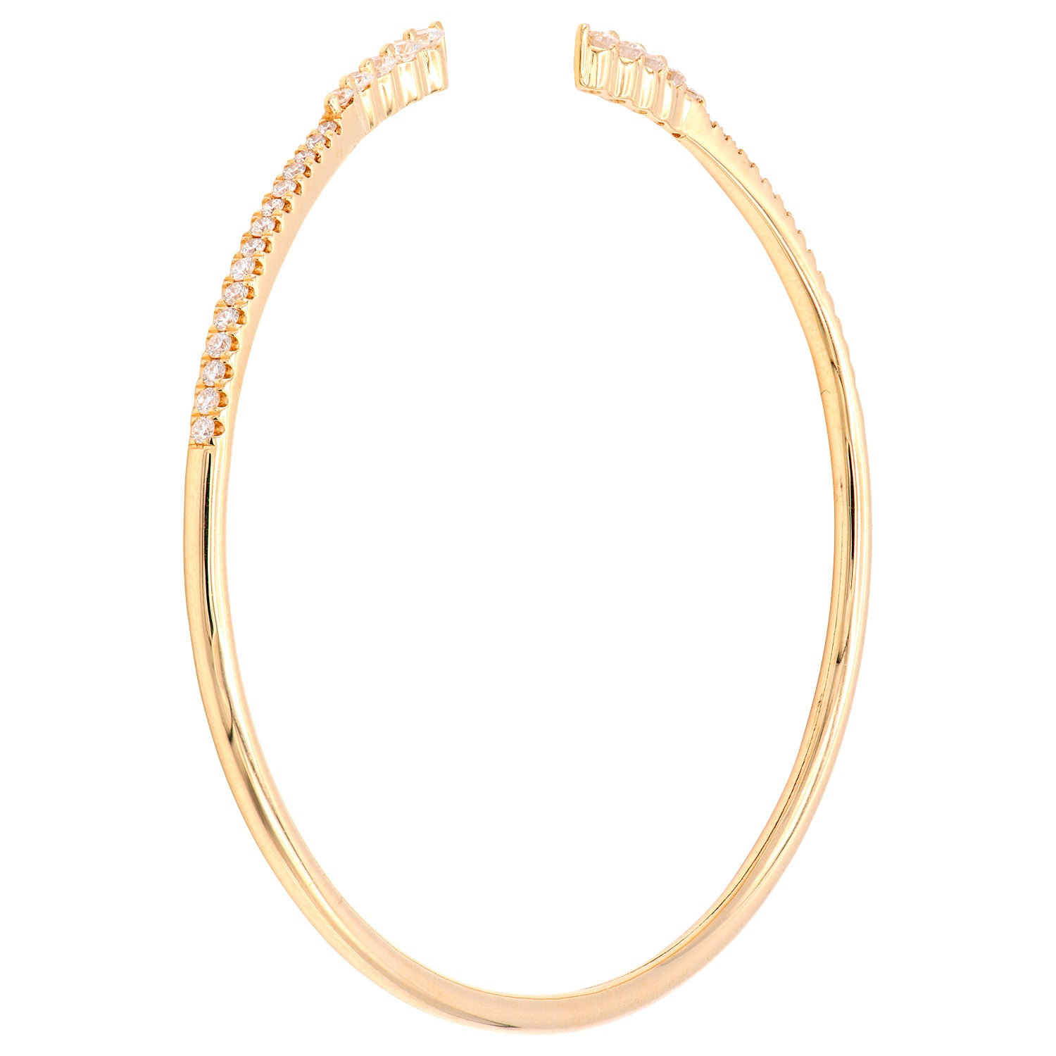18K Rose Gold Diamond Bangle, 0.49ct