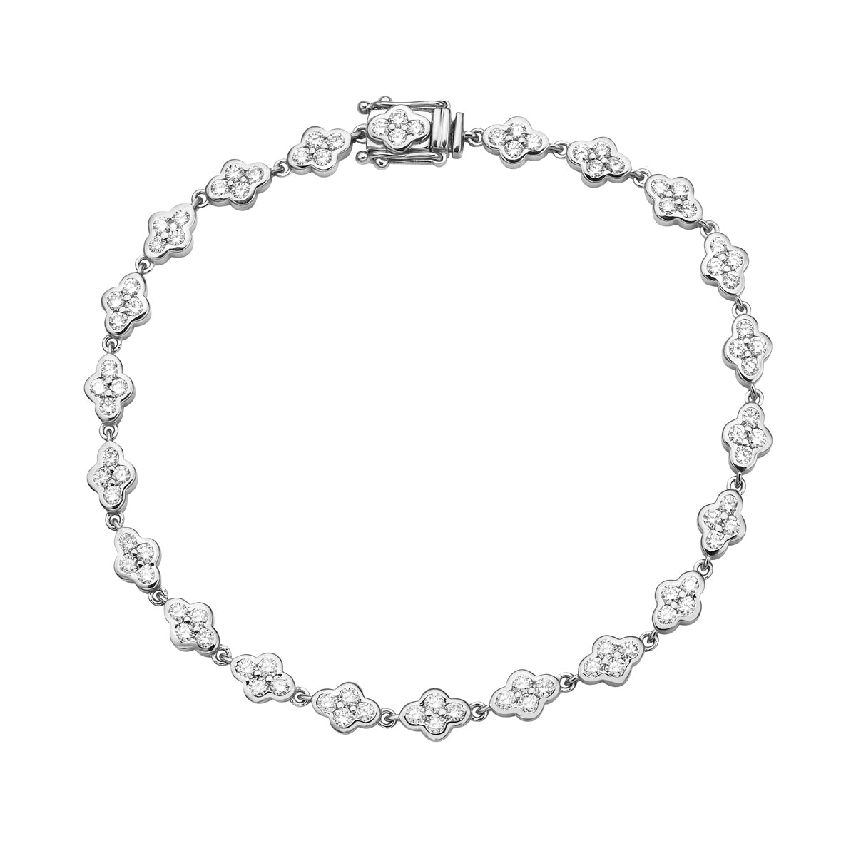 18K White Gold Diamond Bracelet, 1.83ct