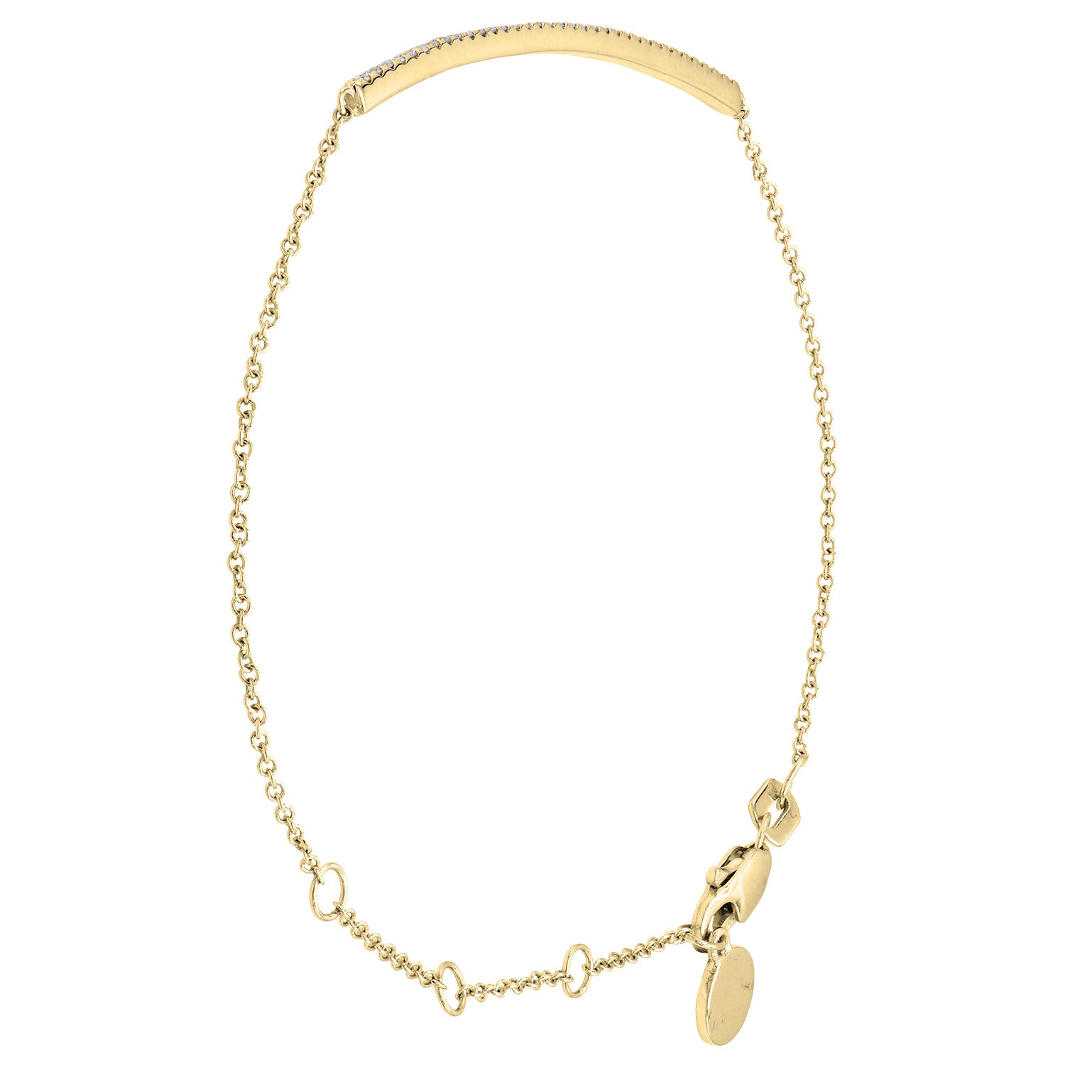 18K Yellow Gold Diamond Bracelet, 0.12ct