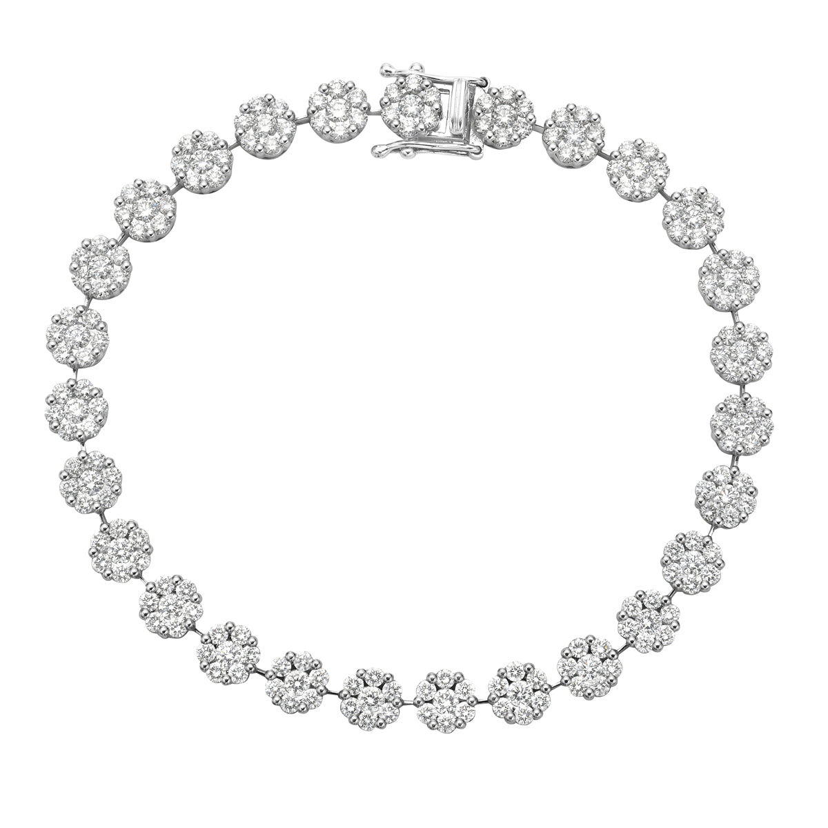 18K White Gold Diamond Bracelet, 4.86ct