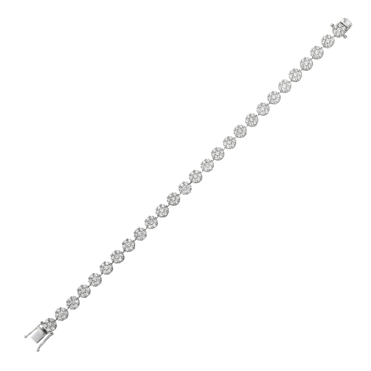 18K White Gold Diamond Bracelet, 4.86ct